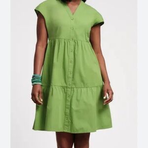 FRANCES VALENTINE breezy mini dress in green size 2X